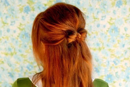 бантик из волос пошаговое фото